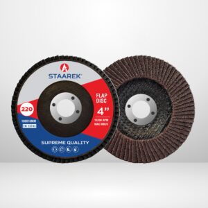 4" Flap Disc – Durable 220# Brown Abrasive Disc