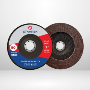 7" Flap Disc – 60 GRID Durable Brown Abrasive Disc