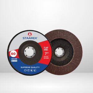7" Flap Disc – 60 GRID Heavy-Duty Brown Abrasive Disc