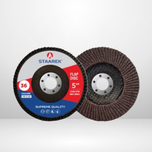 5" Flap Disc – Heavy- 36 GRID Duty Brown Abrasive Disc